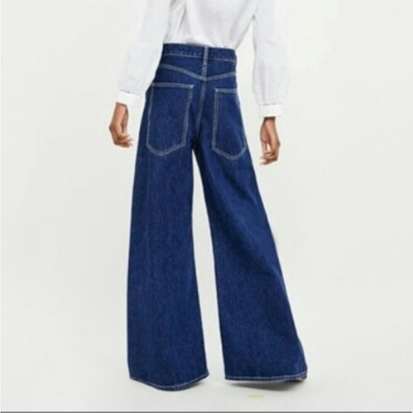 Zara Wide Leg Denim Trousers/Jeans - Picture 2 of 7